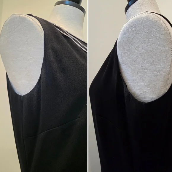 Ellen Tracy Linda Allard Vintage Rhinestone Embellished Maxi Formal Modest Dress - Picture 5 of 8